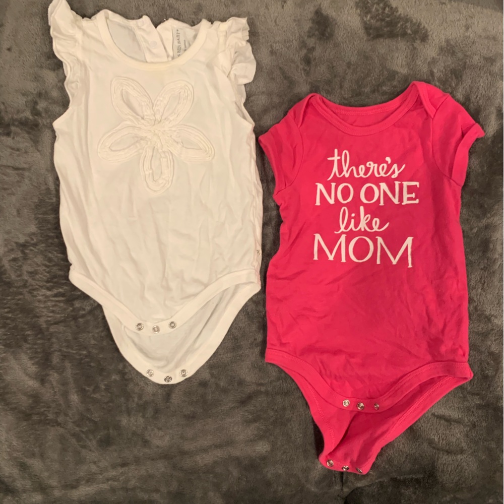 Baby girls onesies sizes 12 months and 24 months
